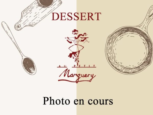 Photo dessert en cours, vente à emporter