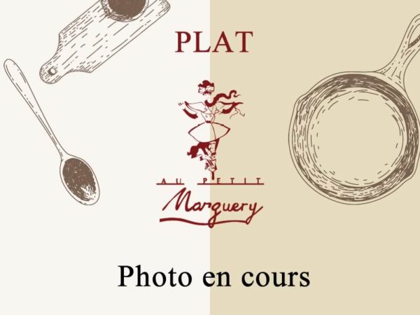 Photo plat en cours, vente à emporter